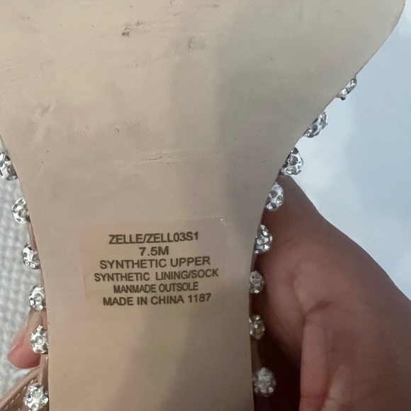 STEVE MADDEN Zaylee Embellished Square Toe Evening Sandals SIZE:7.5 - Picture 13 of 13